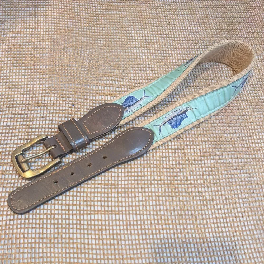 Zep-Pro Fishing Belt, Little Kids Size 20 Waist Embroidered Sailfish Ribbon